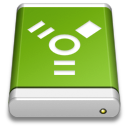 Drive Green (FireWire) icon